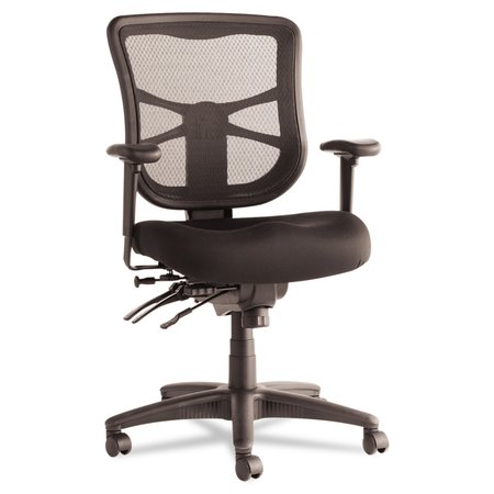 Alera Task Chair, Mesh, 18-1/8" to 21-3/4" Height, Padded Arms, Black ALEEL42ME10B